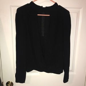 Black Blouse with Open Front by Express